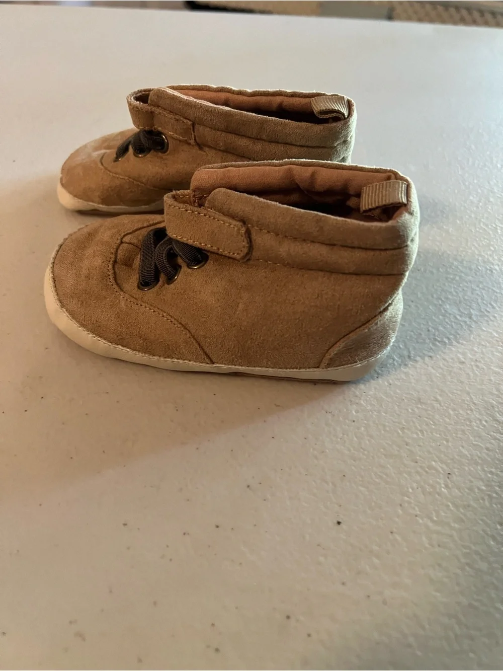 Old Navy Tan Suede Baby Walker Shoes